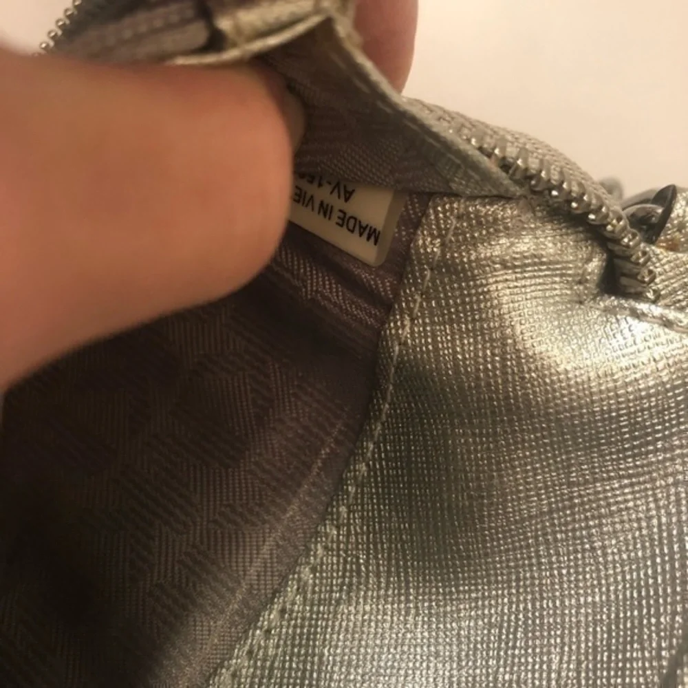 Michael kors silver wristlet wallet clutch